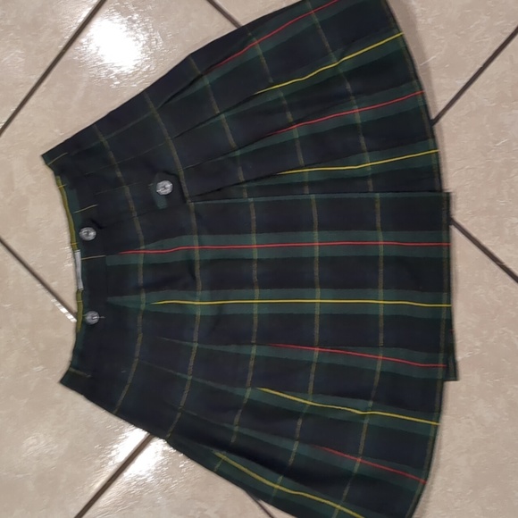 Flynn & O'Hara Bottoms Flynn Ohara Authentic Tartan Plaid Pleated